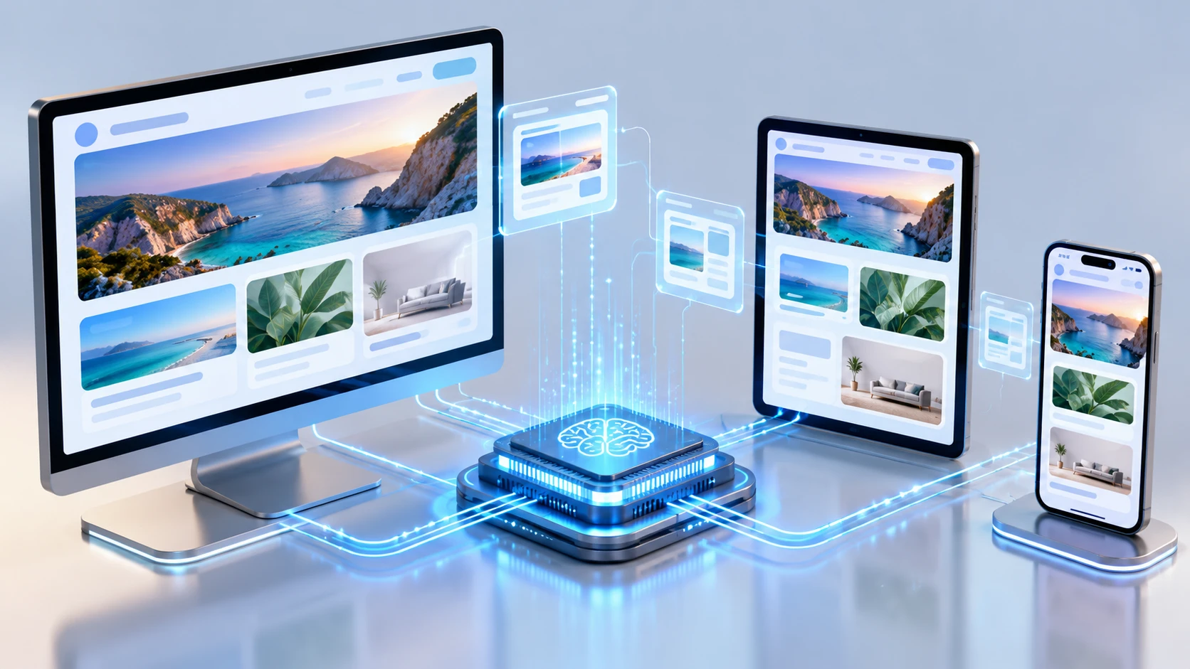 نمایش بی‌نقص سایت در نمایشگر از دسکتاپ تا موبایل
